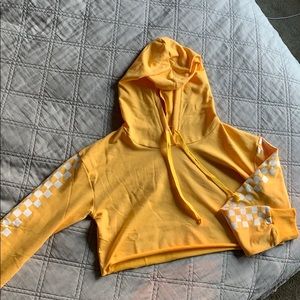 Cropped yellow hoodie